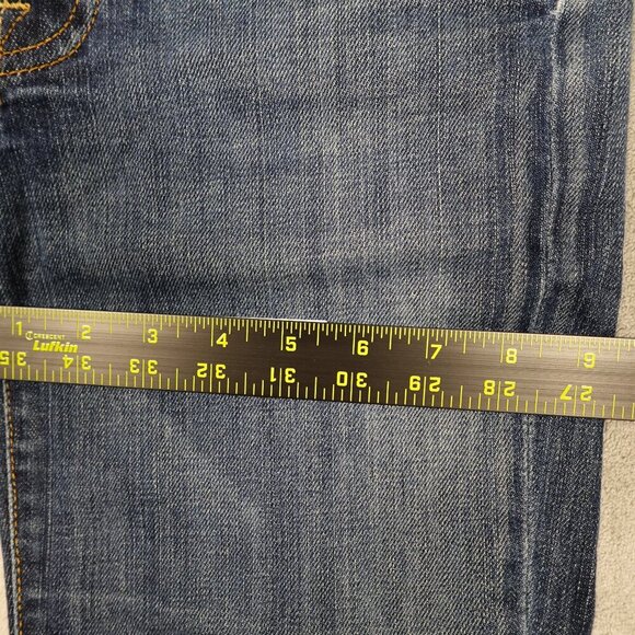 7 for all mankind jeans mid rise bootcut women's 27 blue denim - Picture 8 of 15